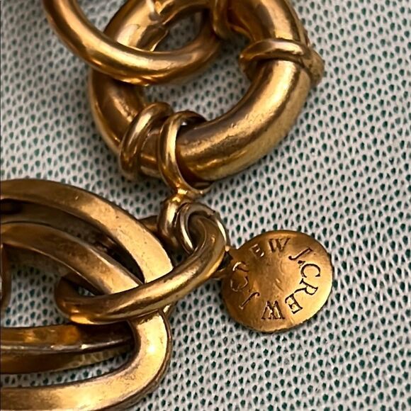 J. Crew Gold Chain-Link Bracelet with Bold Design - Picture 2 of 12